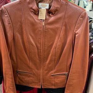 Talbot’s Women's Brown Faux Leather Jacket